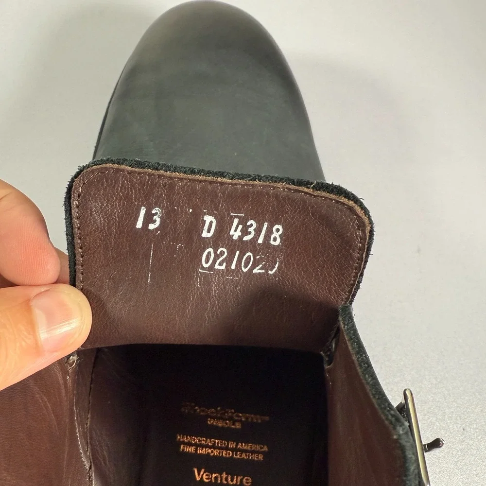 Allen Emonds Shoes Mens 13 D Black Leather Port Washington Venture Monk Strap